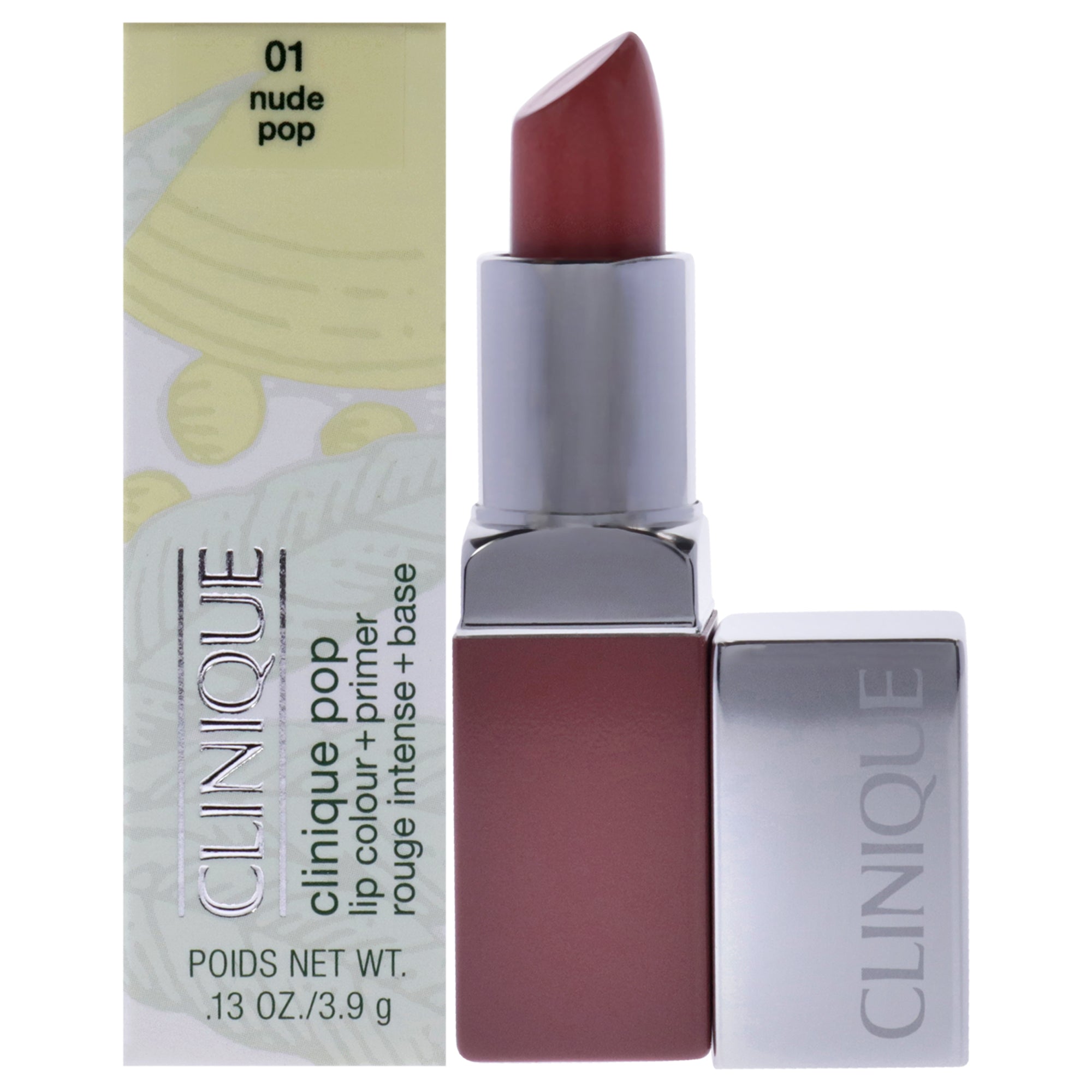 Clinique Pop Lip Colour Plus Primer - 01 Nude Pop by Clinique for Women - 0.13 oz Lipstick