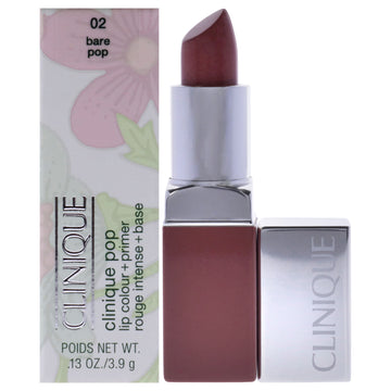 Clinique Pop Lip Colour Plus Primer - 02 Bare Pop by Clinique for Women - 0.13 oz Lipstick