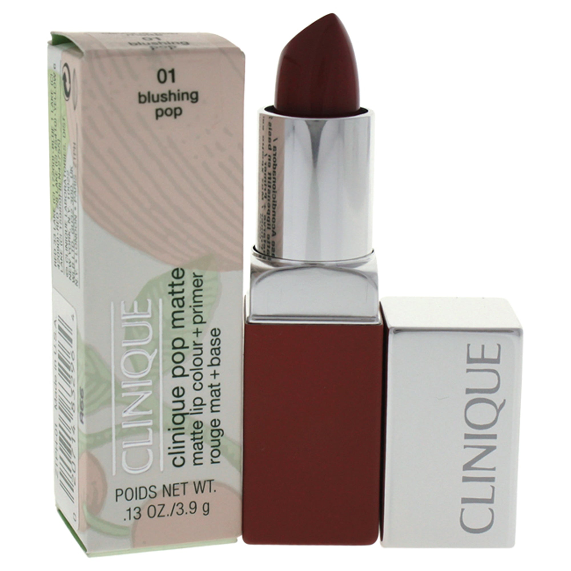 Clinique Pop Matte Lip Colour + Primer - 01 Blushing Pop by Clinique for Women - 0.13 oz Lipstick