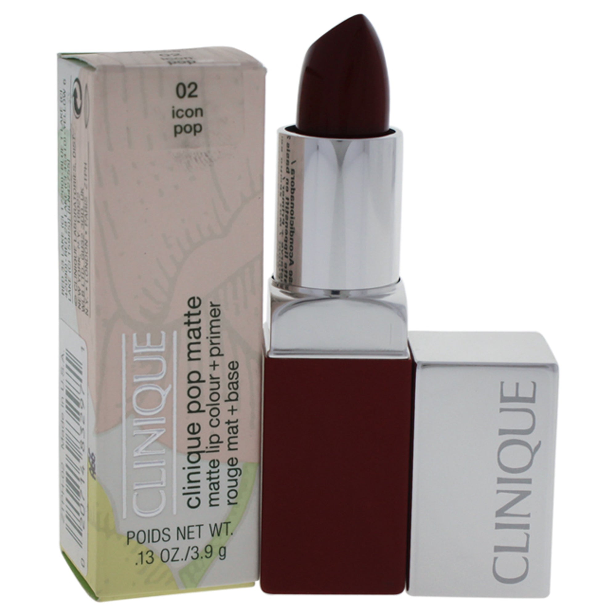 Clinique Pop Matte Lip Colour + Primer - # 02 Icon Pop by Clinique for Women 0.13 oz Lipstick