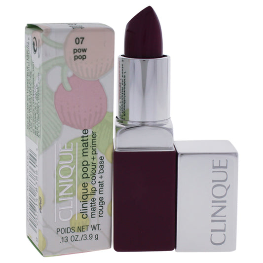 Clinique Pop Matte Lip Colour + Primer - # 07 Pow Pop by Clinique for Women 0.13 oz Lipstick