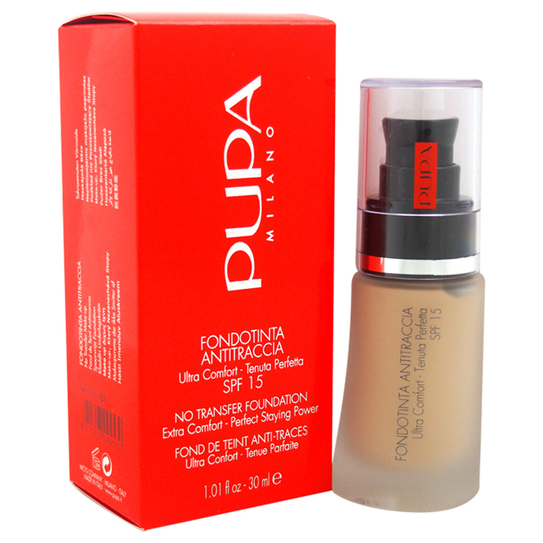 Pupa Milano No Transfer Foundation SPF 15