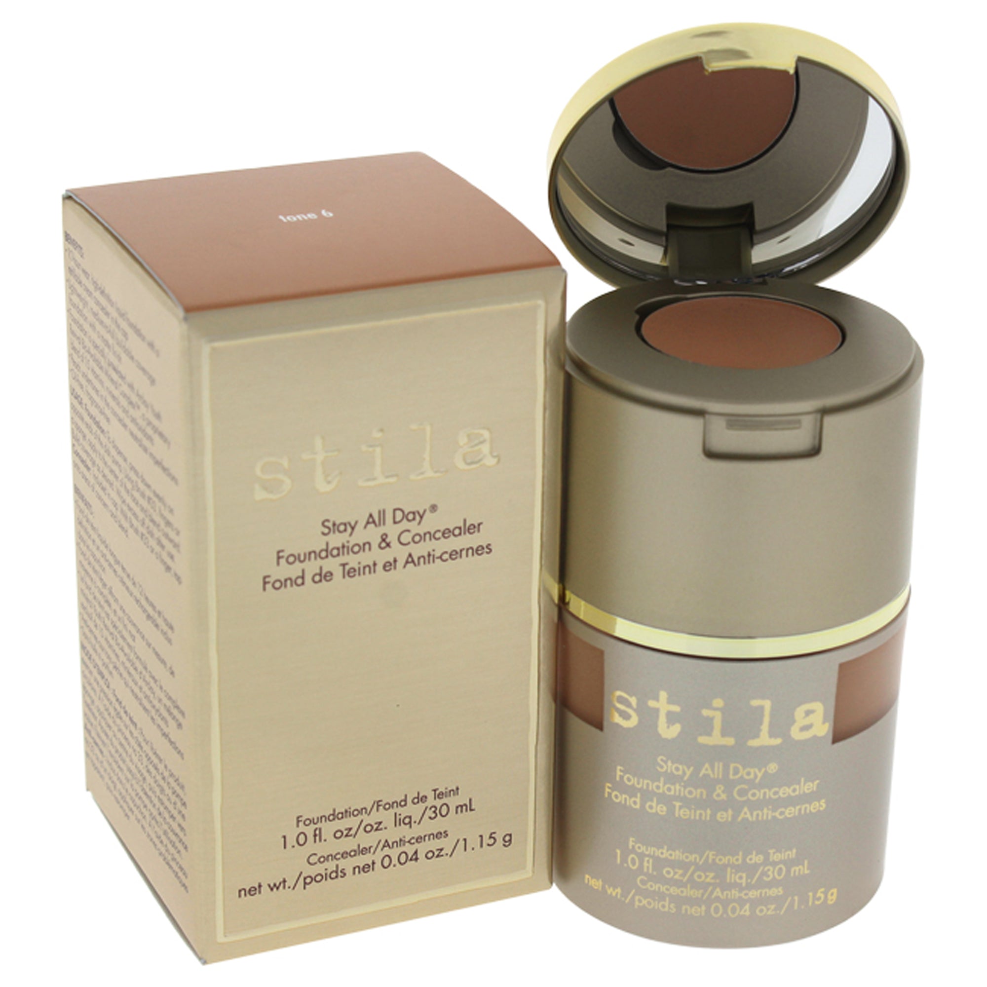 Stay All Day Foundation & Concealer - # 6 Tone by Stila for Women 1 oz Makeup