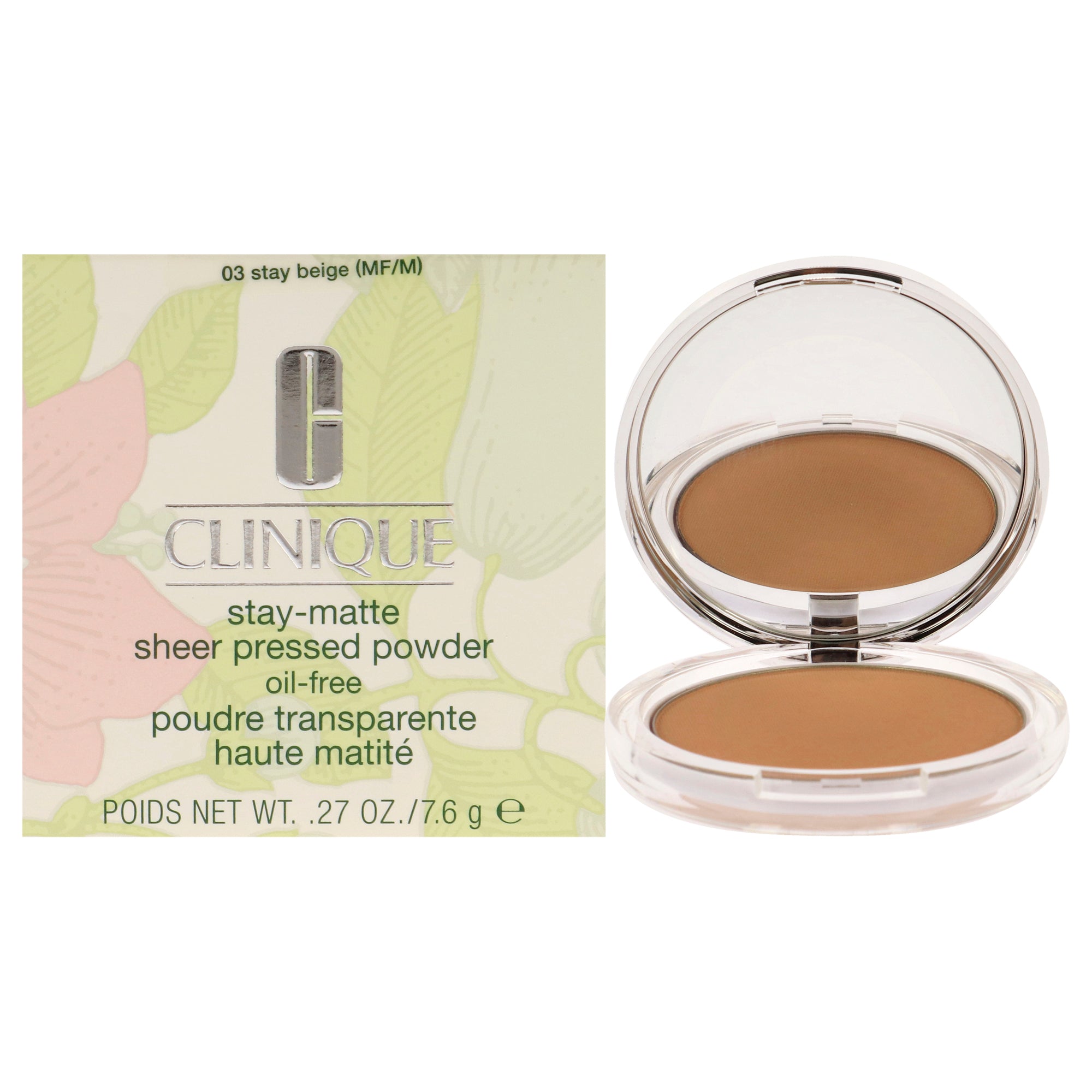 Stay-Matte Sheer Pressed Powder - # 03 Stay Beige MF-M by Clinique for Women - 0.27 oz Powder