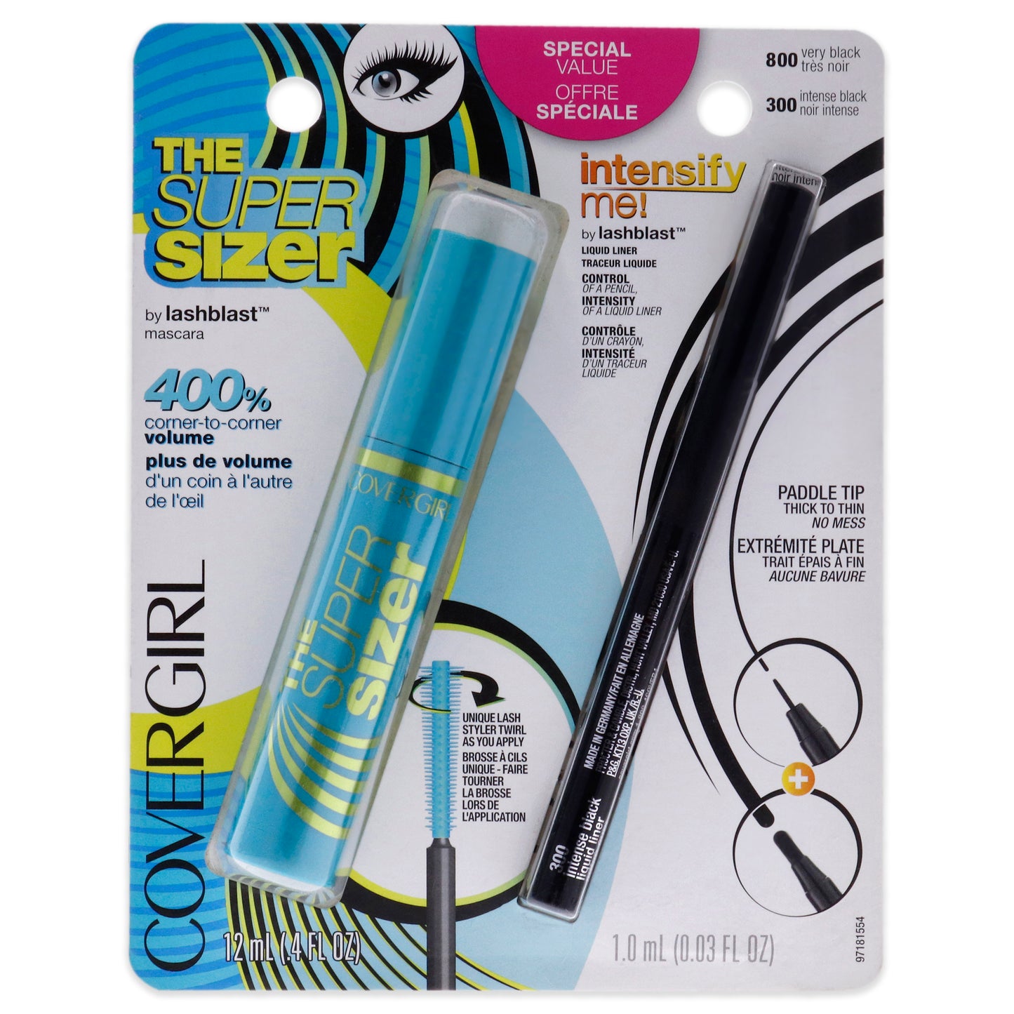 The Super Sizer Mascara and Intensify Me! Liquid Liner
