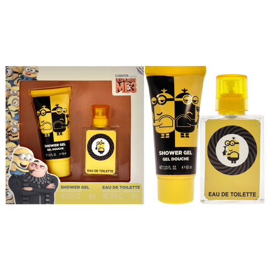 Despicable Me 3 by Air-Val International for Kids - 2 Pc Gift Set 1.01oz EDT Spray, 2.03oz Shower Gel