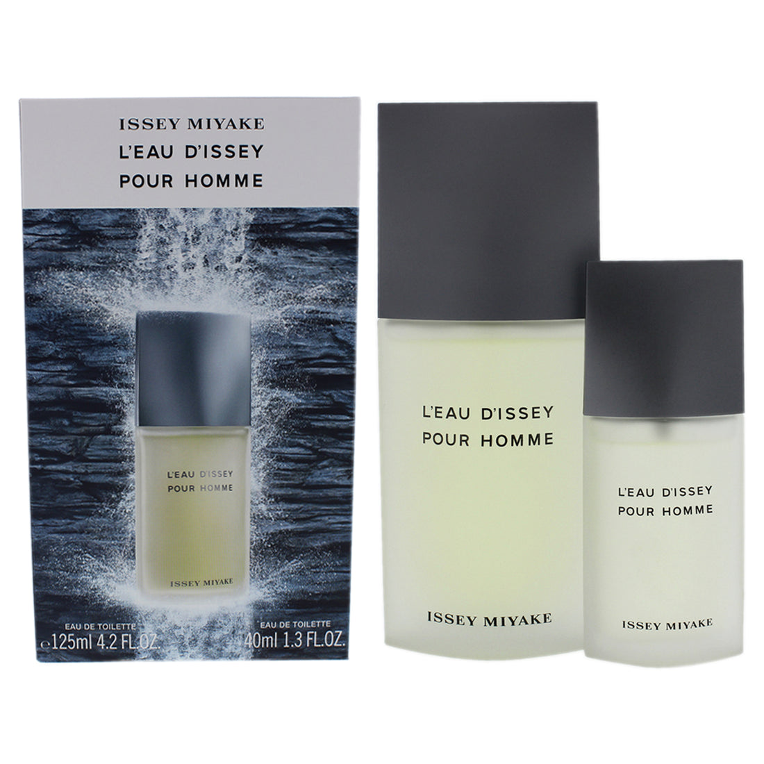 Leau Dissey Pour Homme by Issey Miyake for Men 2 Pc Gift Set 4.2oz EDT Spray, 1.3oz EDT Spray