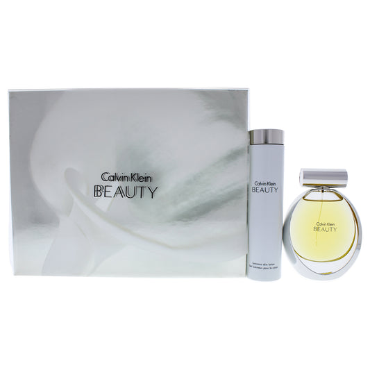 Calvin Klein Beauty by Calvin Klein for Women - 2 Pc Gift Set 3.4oz EDP Spray, 6.7oz Luminous Skin Lotion