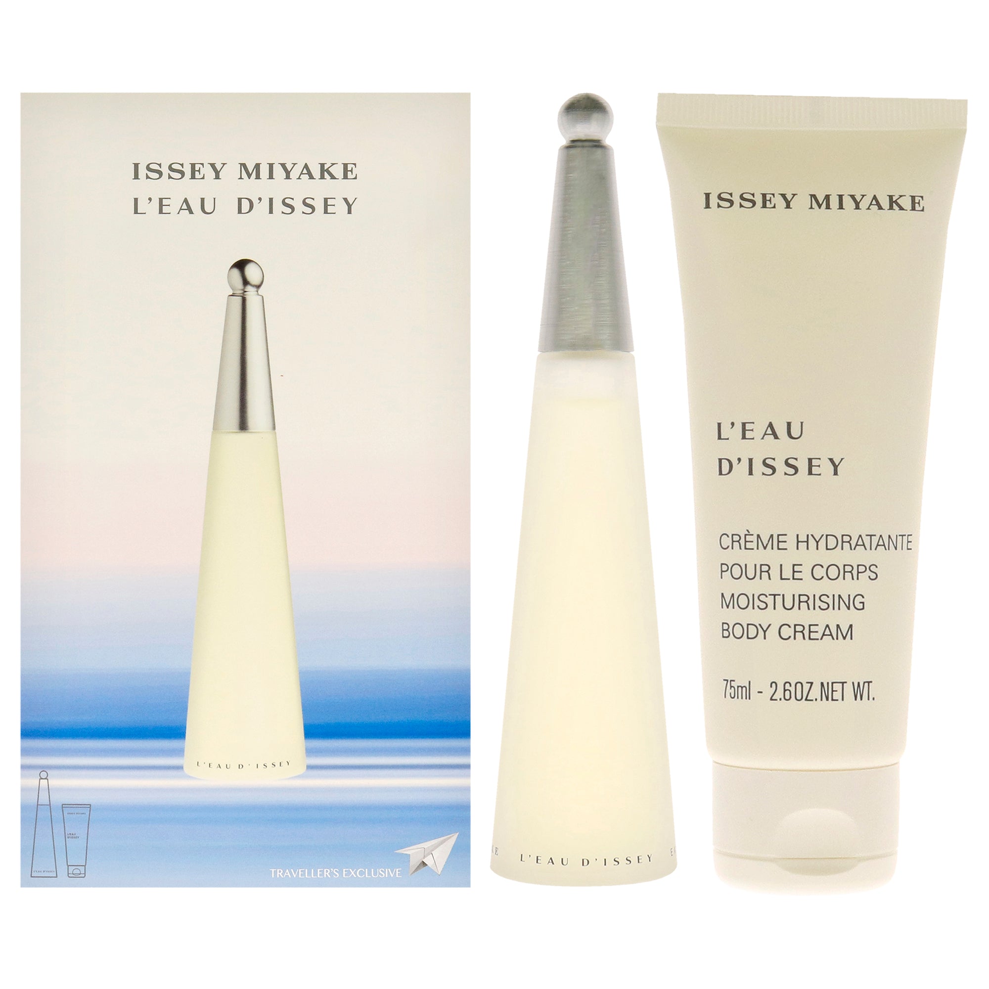 Leau Dissey by Issey Miyake for Women 2 Pc Gift Set 3.3oz EDT Spray, 2.6oz Moisturizing Body Cream