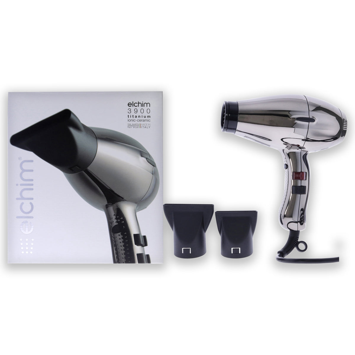 3900 Titanium Ionic-Ceramic Hair Dryer - Black-Silver