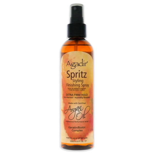 Argan Oil Spritz Styling Finishing Spray - Extra Firm Hold by Agadir for Unisex - 8 oz Hair Spray