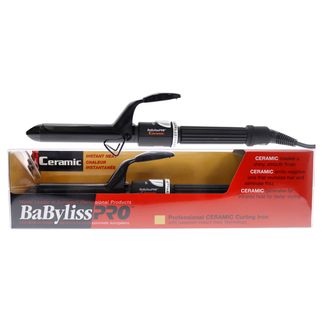 Babyliss PRO Professional Ceramic Curling Iron - BABC100SC - Black