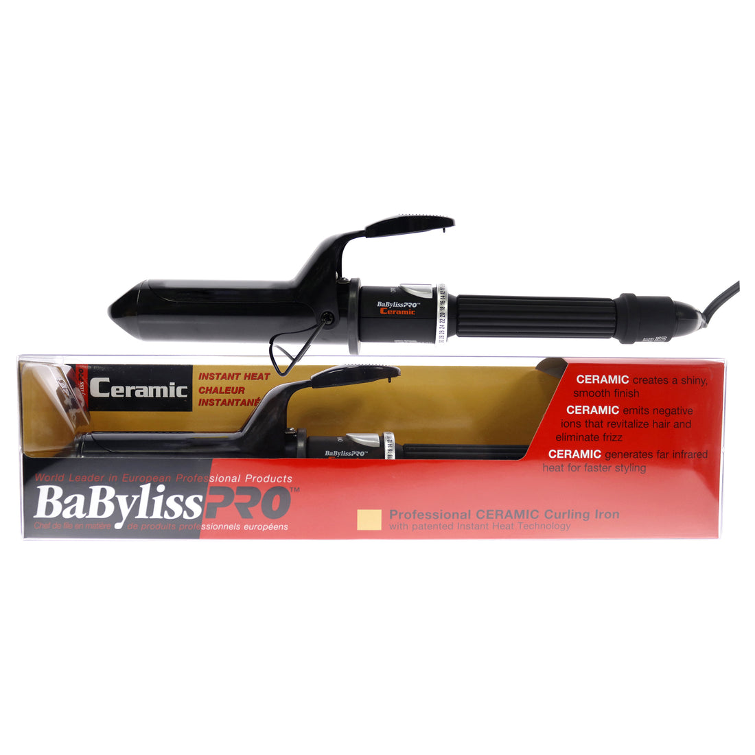 Babyliss PRO Professional Ceramic Curling Iron - BABC150SC - Black