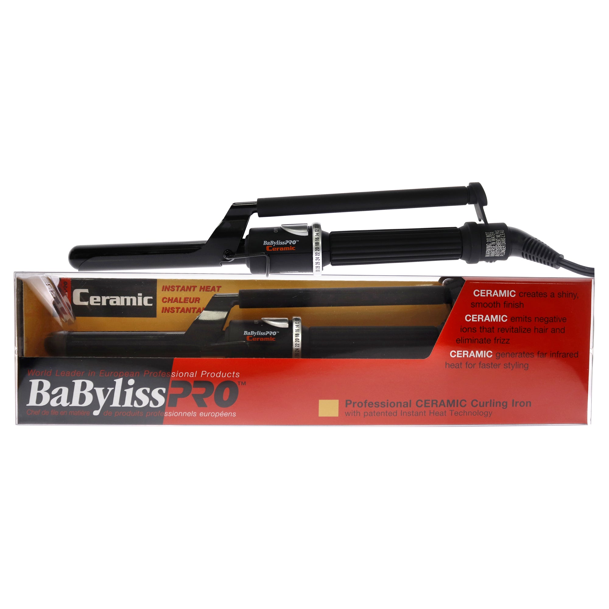 Babyliss PRO Professional Ceramic Curling Iron - BABC75MC - Black by BaBylissPRO for Unisex - 0.75 Inch Curling Iron