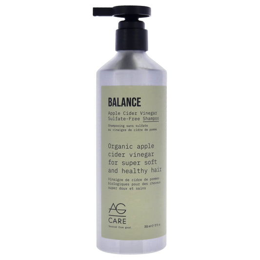 Balance Apple Cider Vinegar Sulfate-Free Shampoo by AG Hair Cosmetics for Unisex 12 oz Shampoo