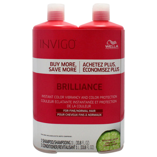 Invigo Brilliance Shampoo and Conditioner For Fine To Normal Colored Hair Duo