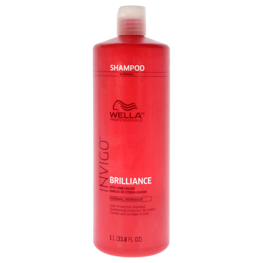 Brilliance Shampoo For Fine to Normal Colored Hair by Wella for Unisex 33.8 oz Shampoo
