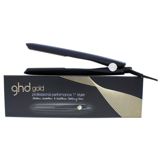 GHD Gold Professional Styler Flat Iron - Black by GHD for Unisex 1 Inch Flat Iron