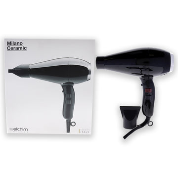 Milano Ceramic Hair Dryer - Black-Silver by Elchim for Unisex - 1 Pc Hair Dryer