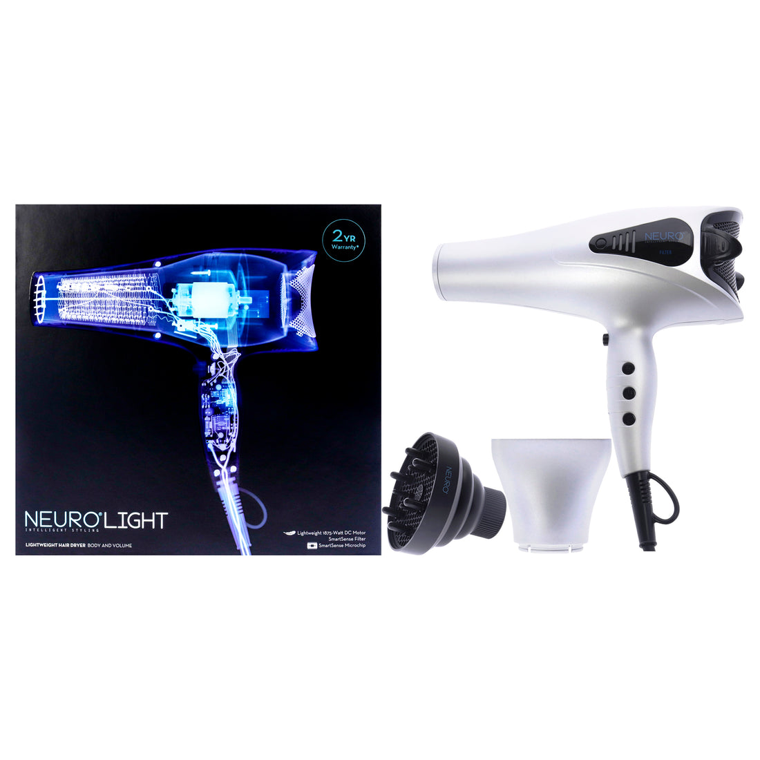 Neuro Light Hair Dryer - Model NDLNAS - Silver