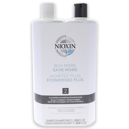 System 2 Kit by Nioxin for Unisex 33.8 oz Cleanser, Conditioner