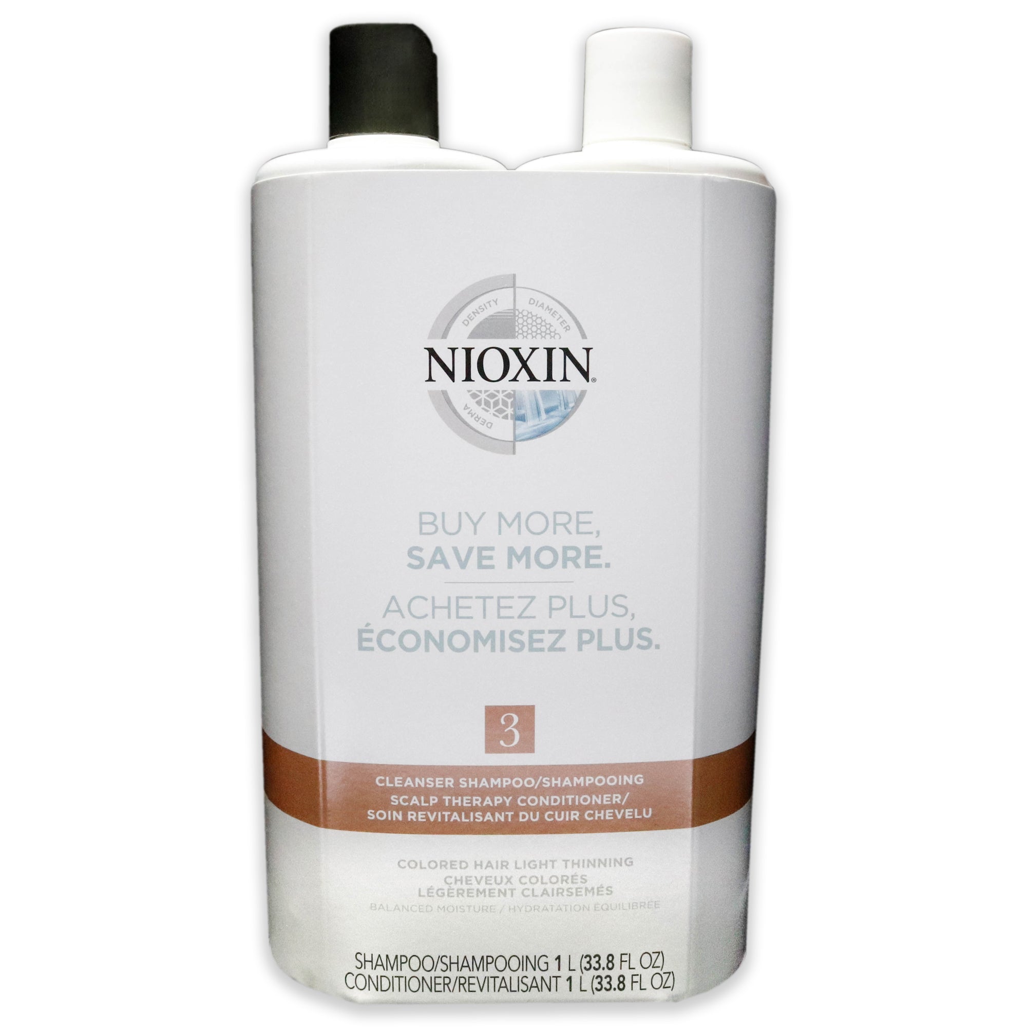 System 3 Kit by Nioxin for Unisex 33.8 oz Shampoo, Conditioner