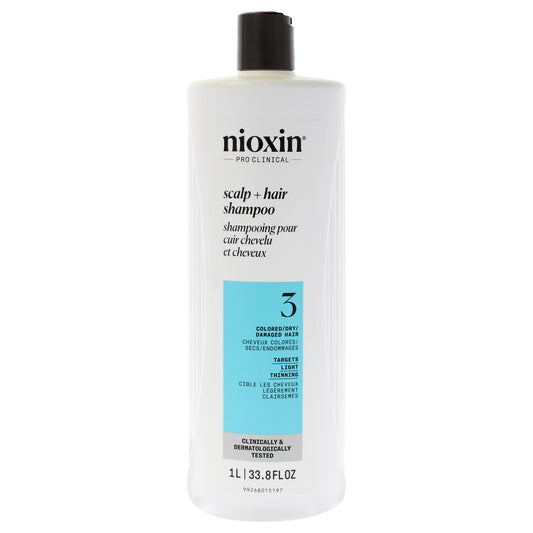 System 3 Cleanser Shampoo by Nioxin for Unisex - 33.8 oz Shampoo