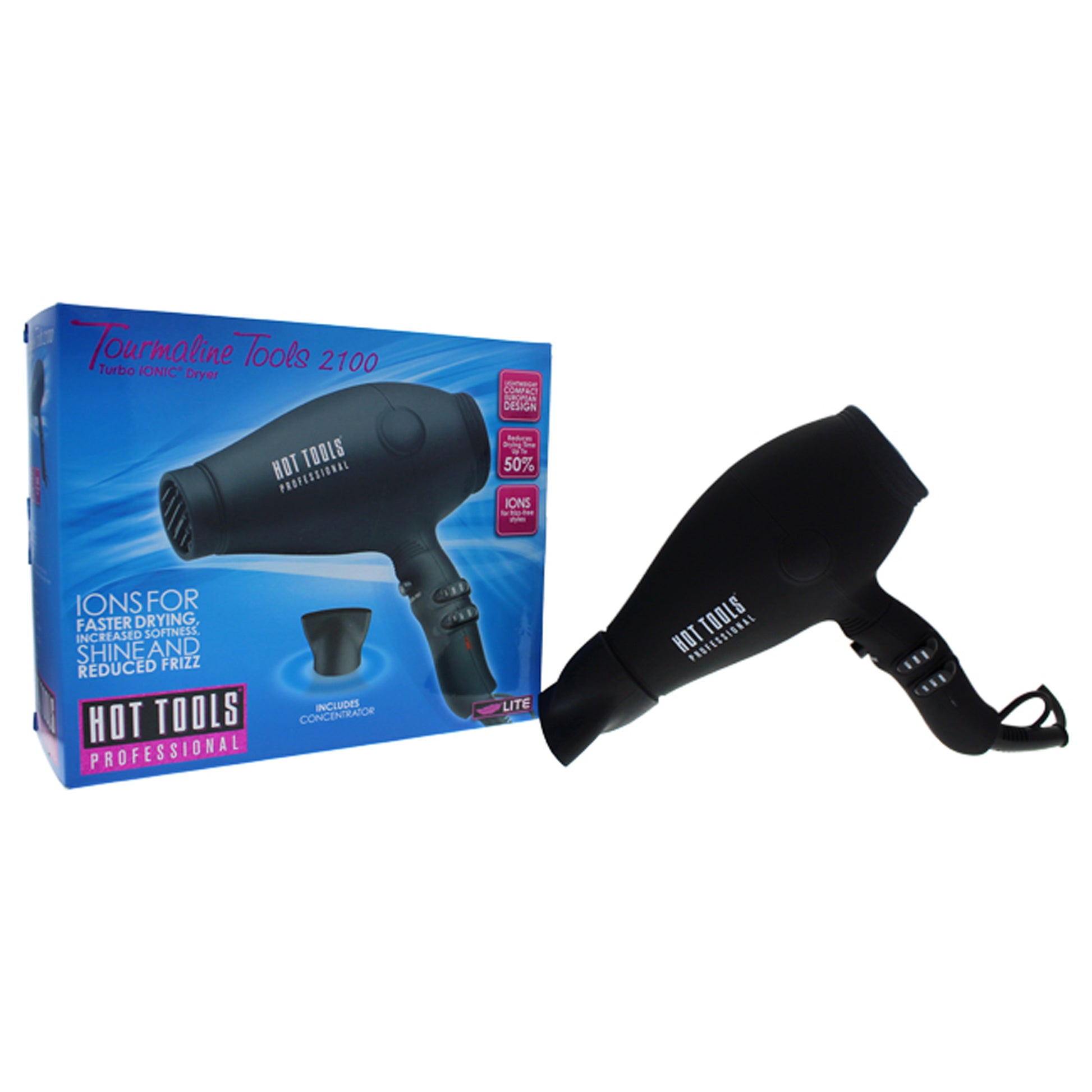 Tourmaline Tools 2100 Turbo Ionic Dryer - Model # HT7014D - Black