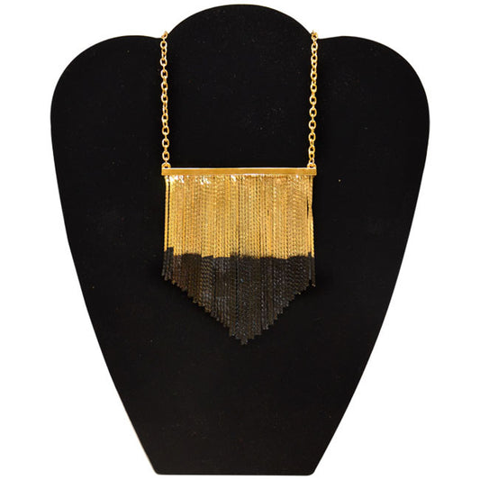 Cocktail Fringe Necklace in Gold/Black by CC Skye for Women - 1 Pc Necklace