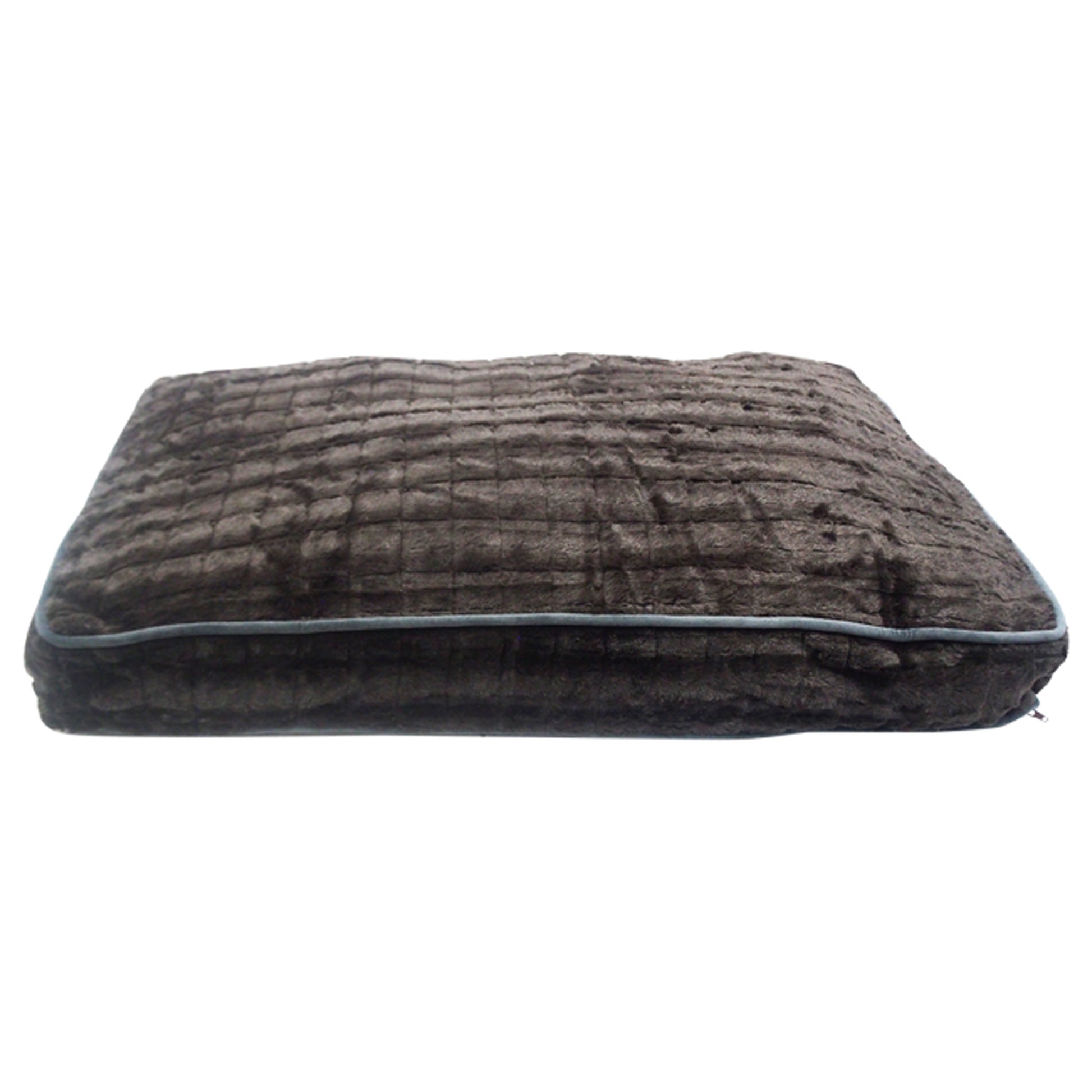 Faux Fur Cocoa Rectangle Pet Bed