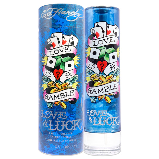 Ed Hardy Love and Luck by Christian Audigier for Men 3.4 oz EDT Spray