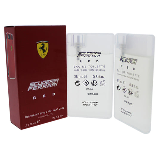 Ferrari Red Fragrance Refill For Hard Case by Ferrari for Men 2 x 0.8 oz EDT Spray (Refill)