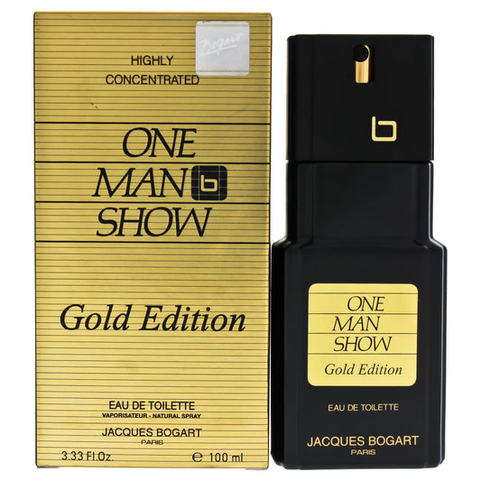 One Man Show by Jacques Bogart for Men 3.33 oz EDT Spray (Gold Edition)