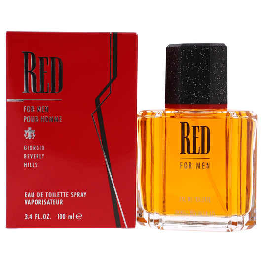 Red by Giorgio Beverly Hills for Men 3.4 oz EDT Spray