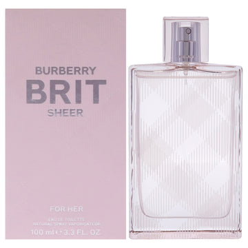 Burberry Brit Sheer by Burberry for Women 3.3 oz EDT Spray