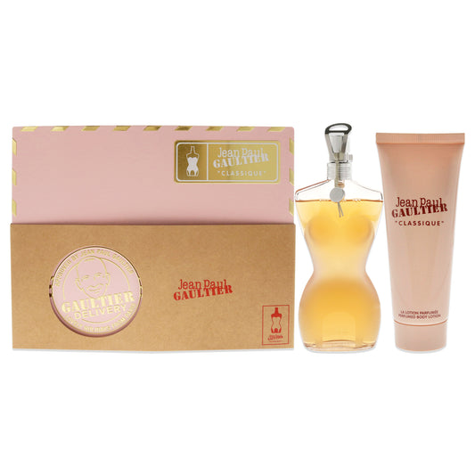 Classique by Jean Paul Gaultier for Women - 2 Pc Gift Set 3.4oz EDT Spray, 2.5oz Perfumed Body Lotion