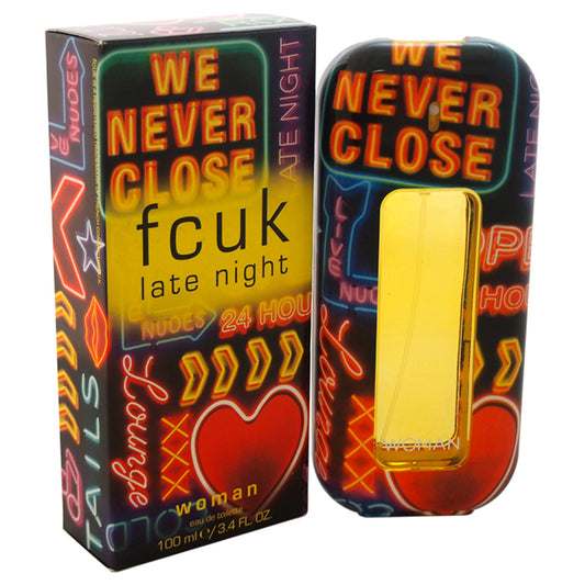 Fcuk Late Night by French Connection UK for Women - 3.4 oz EDT Spray