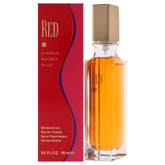 Red by Giorgio Beverly Hills for Women 3 oz EDT Spray