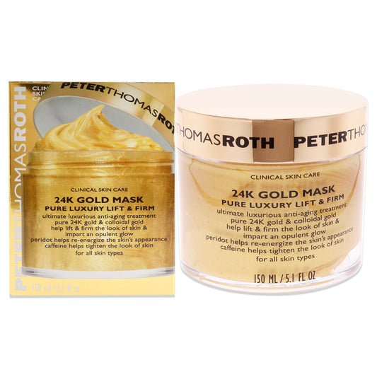 24K Gold Mask Pure Luxury Lift and Firm Mask by Peter Thomas Roth for Unisex 5.1 oz Mask