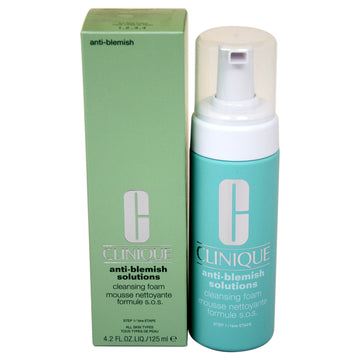 Anti-Blemish Solutions Cleansing Foam (All Skin Types) by Clinique for Unisex - 4.2 oz Cleansing Foam