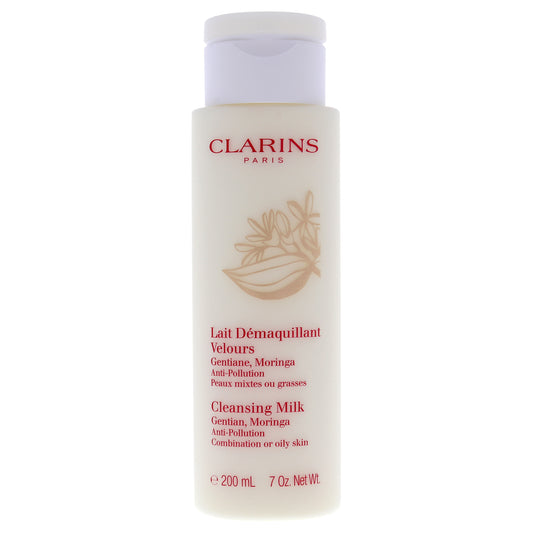 Anti-Pollution Cleansing Milk with Gentian Moringa by Clarins for Unisex - 7 oz Cleansing Milk