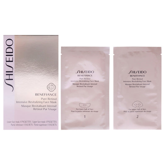 Benefiance Pure Retinol Intensive Revitalizing Face Mask by Shiseido for Unisex 4 Pairs Mask