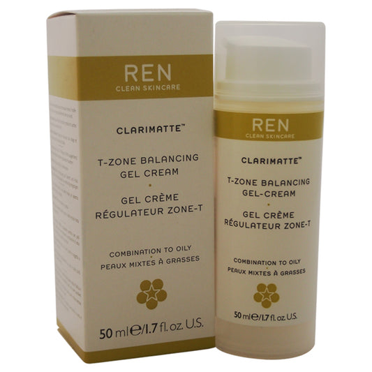 Clarimatte T-Zone Balancing Gel Cream - Combination To Oily Skin by REN for Unisex 1.7 oz Gel & Cream