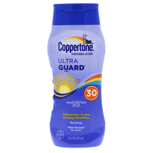 Coppertone Ultra Guard Sunscreen Lotion SPF 30 by Coppertone for Unisex - 8 oz Sunscreen
