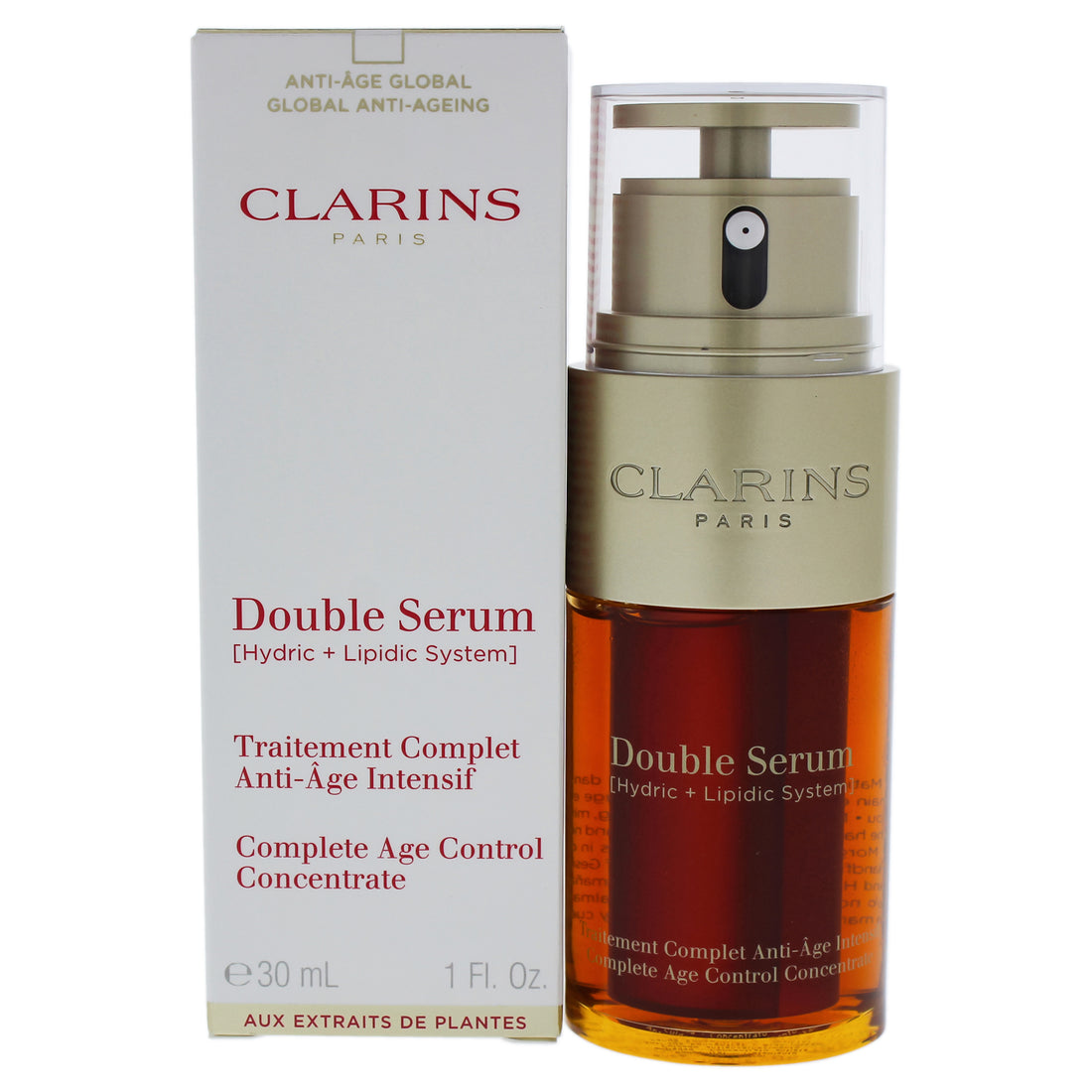 Double Serum Complete Age Control Concentrate by Clarins for Unisex - 1 oz Serum