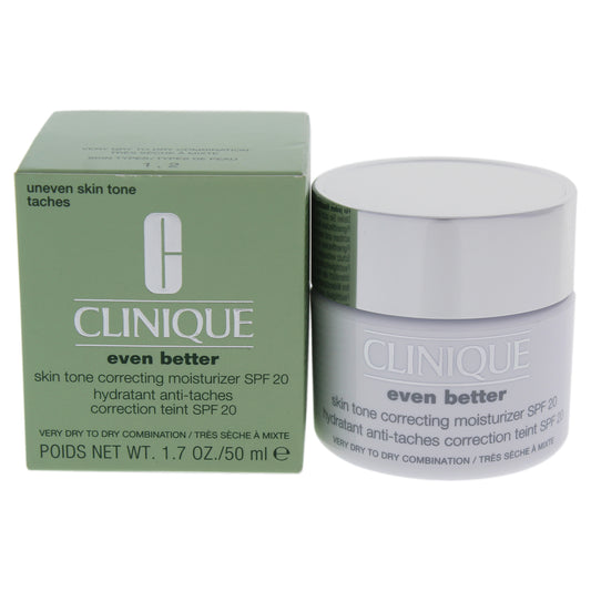 Even better Skin Tone Correcting Moisturizer SPF 20 - Very Dry to Dry by Clinique for Unisex - 1.7 oz Moisturizer