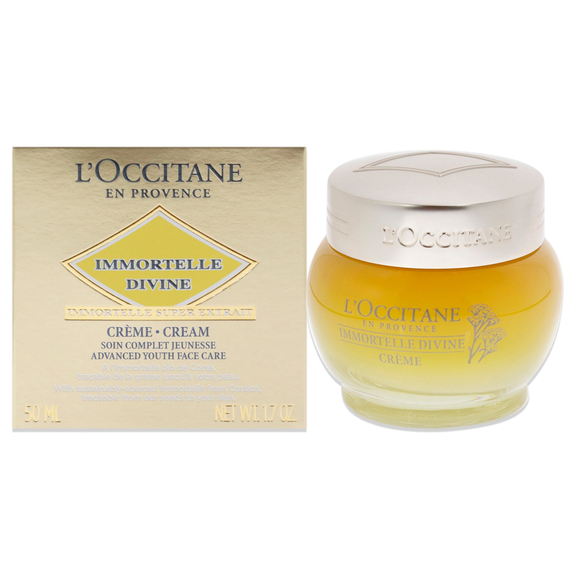 Immortelle Divine Cream by LOccitane for Unisex 1.7 oz Cream