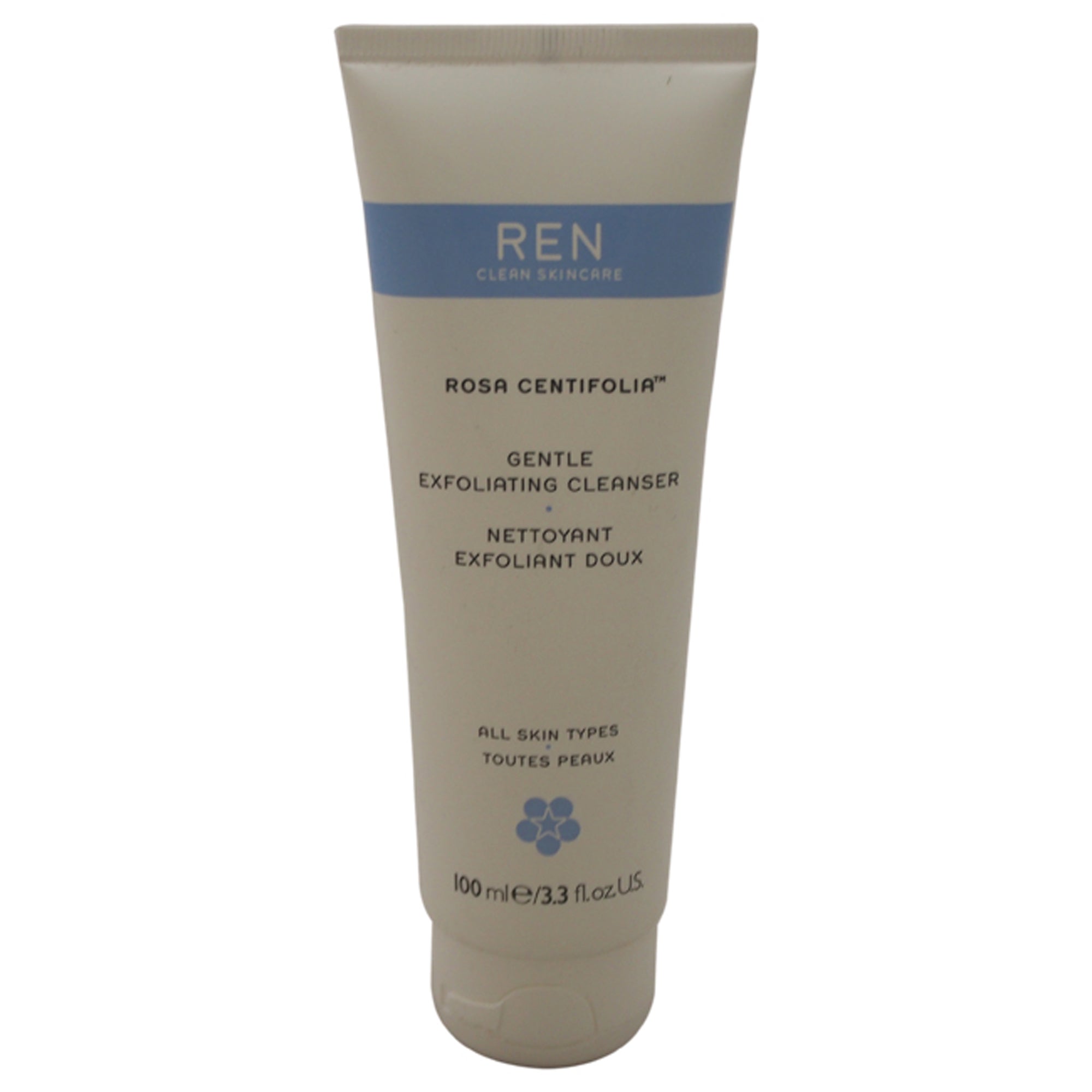 Rosa Centifolia Gentle Exfoliating Cleanser by REN for Unisex 3.3 oz Cleanser