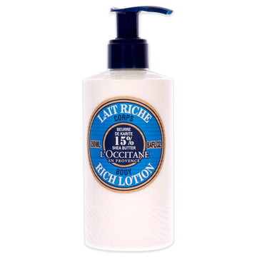 Shea Butter Rich Body Lotion by LOccitane for Unisex 8.4 oz Body Lotion