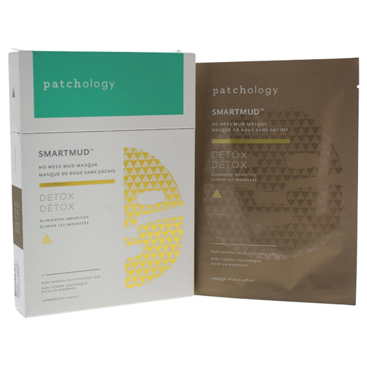 Smartmud No Mess Mud Masque - Detox by Patchology for Unisex - 4 x 0.54 oz Mask